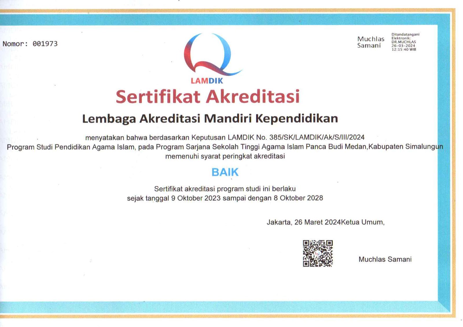 Program Studi Pendidikan Agama Islam